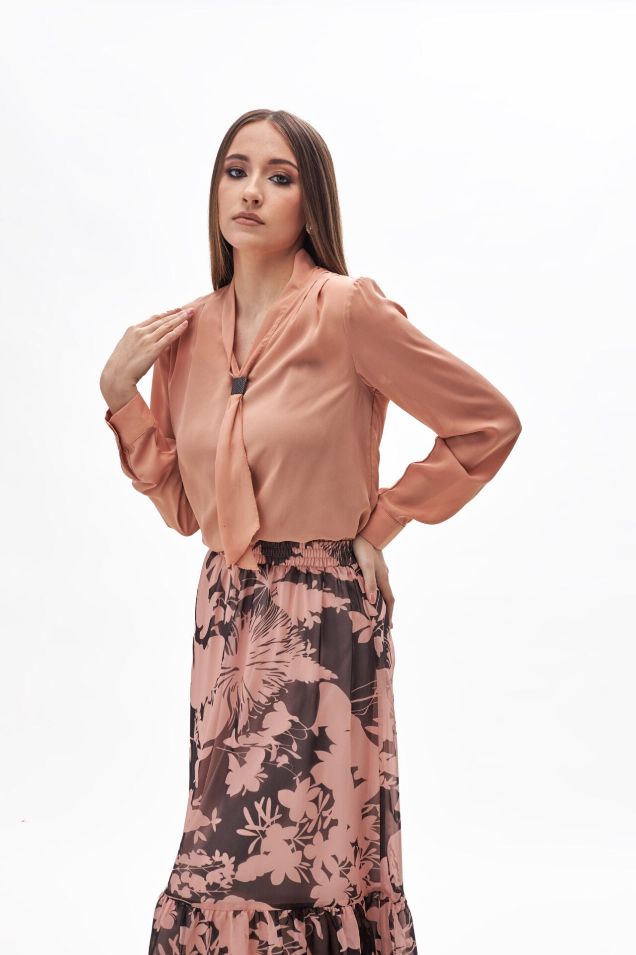 23029 top & 23040 skirt orange (11)