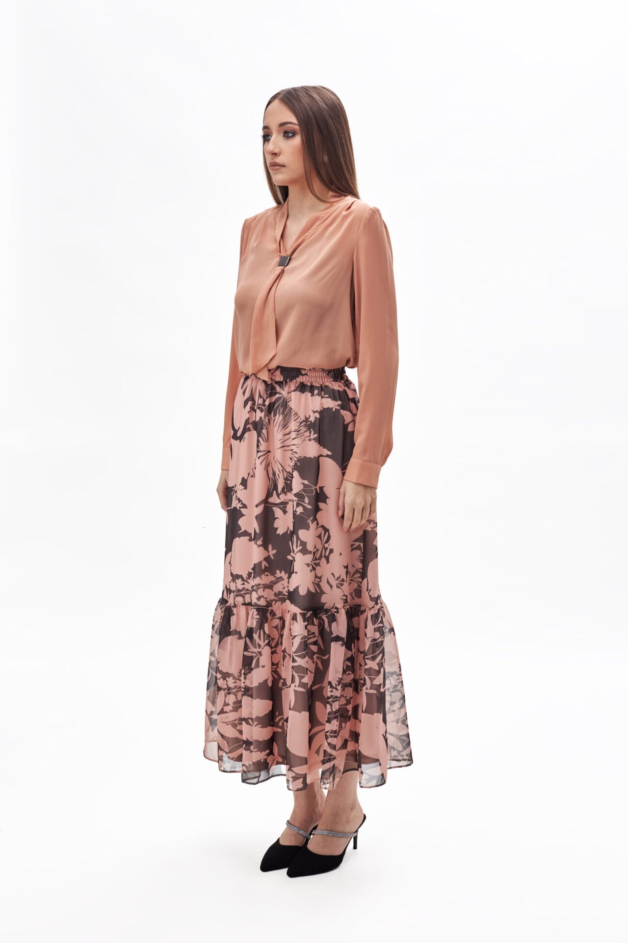 23029 top & 23040 skirt orange (4)