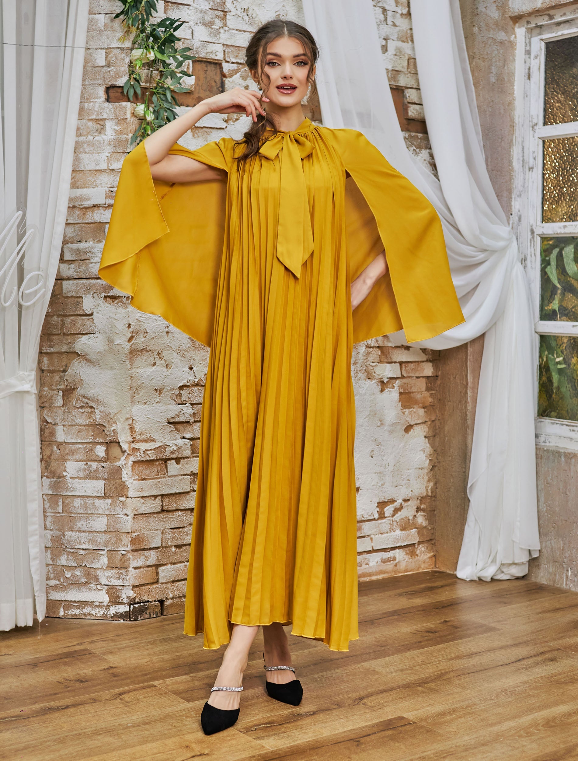 فستان روزان اصفر