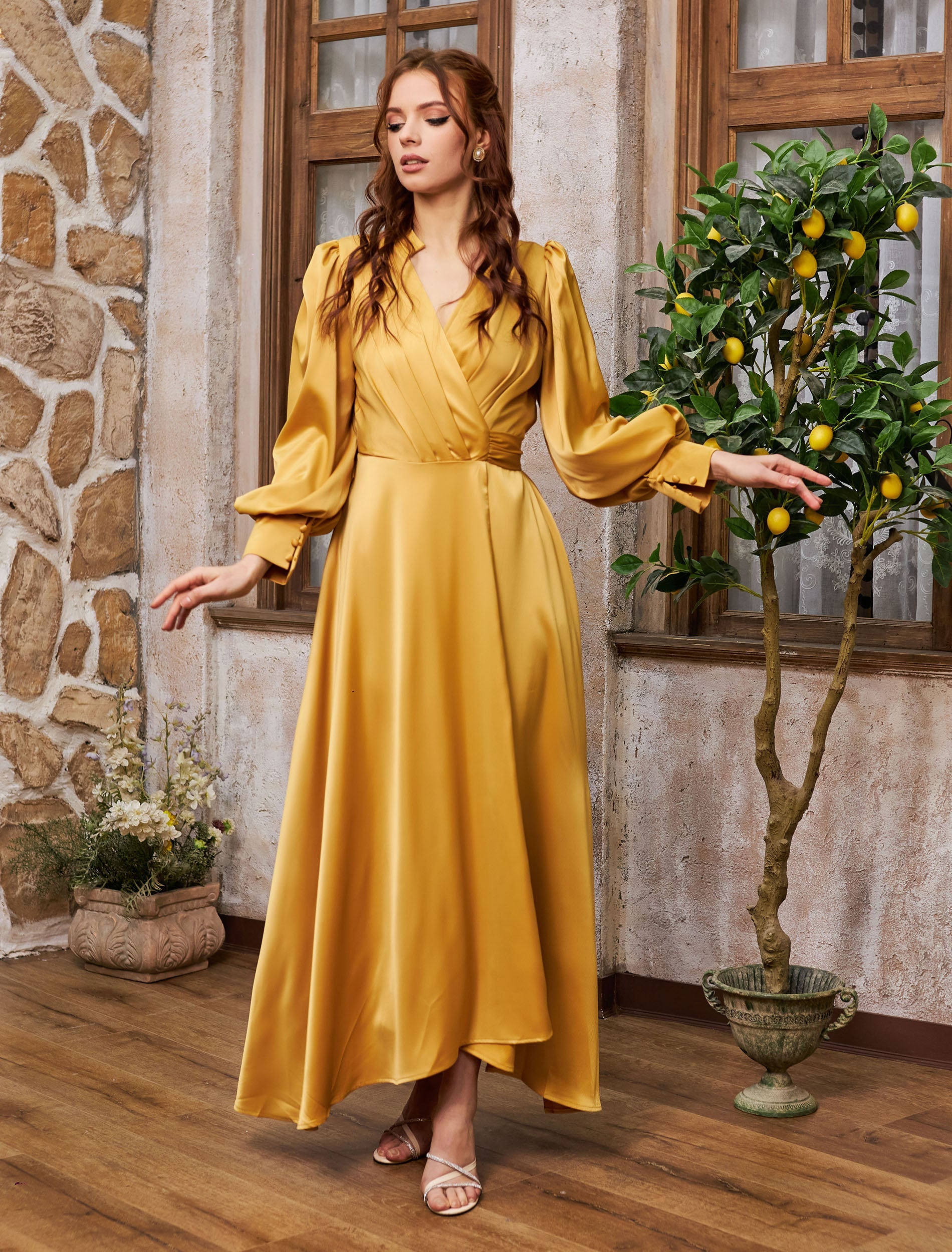 فستان ايسل اخضر فاتح