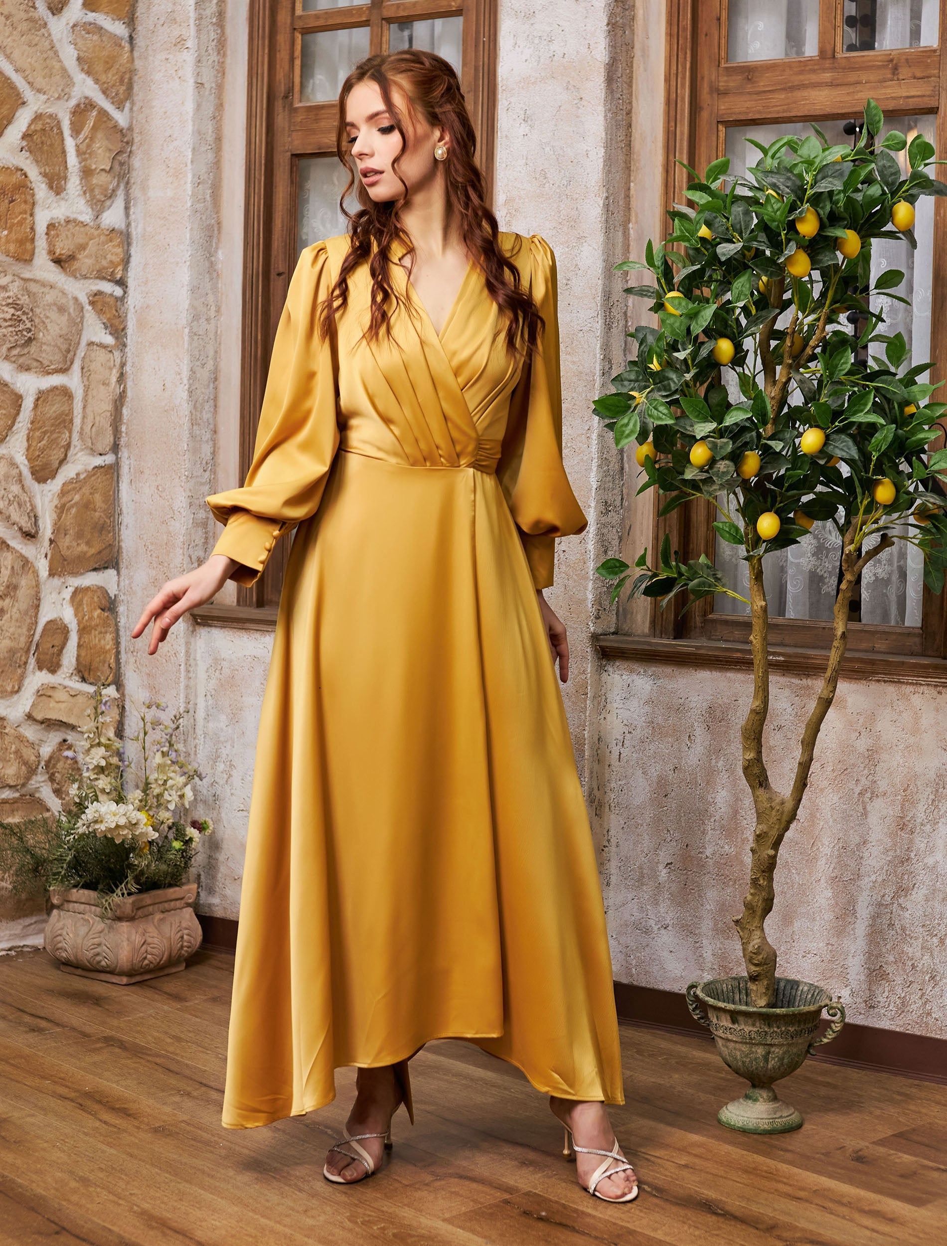 فستان ايسل اخضر فاتح