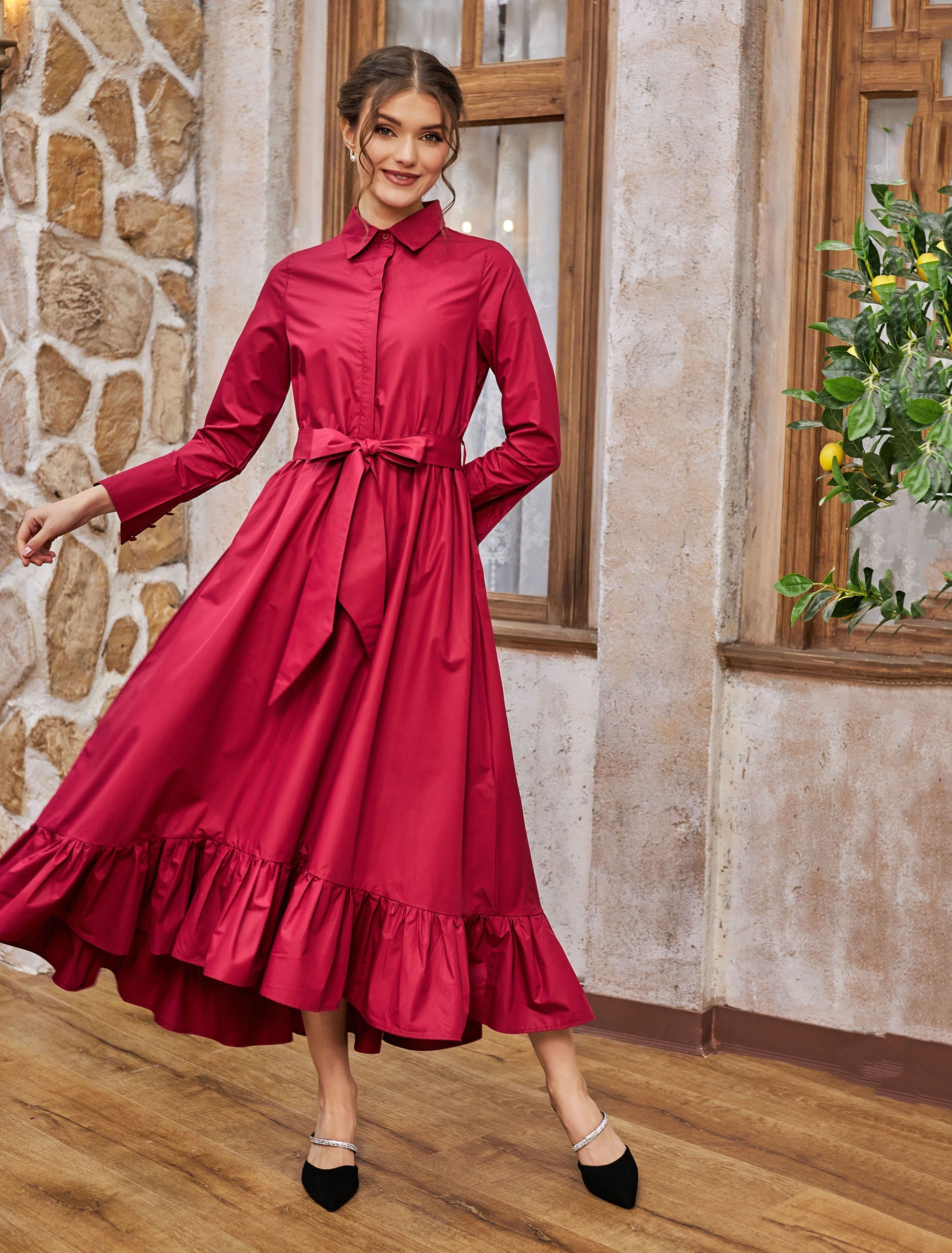 فستان ايلوريت احمر