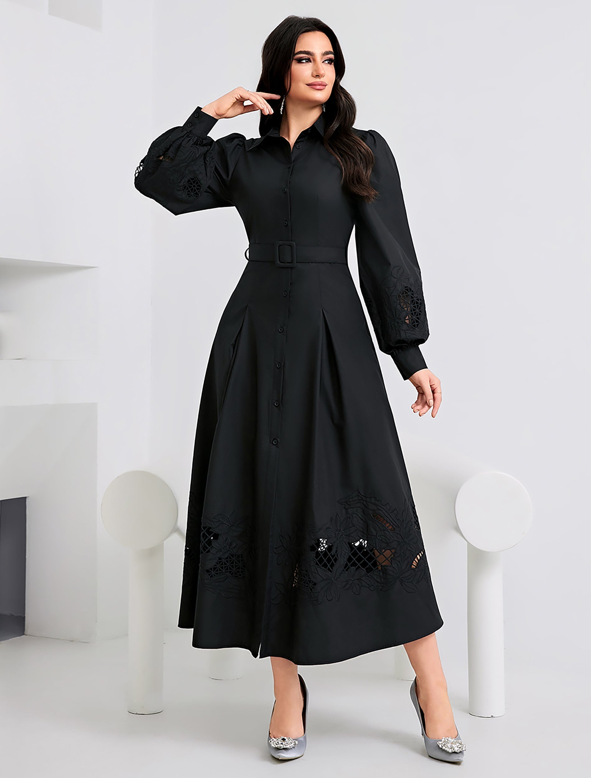 فستان سلوي اسود