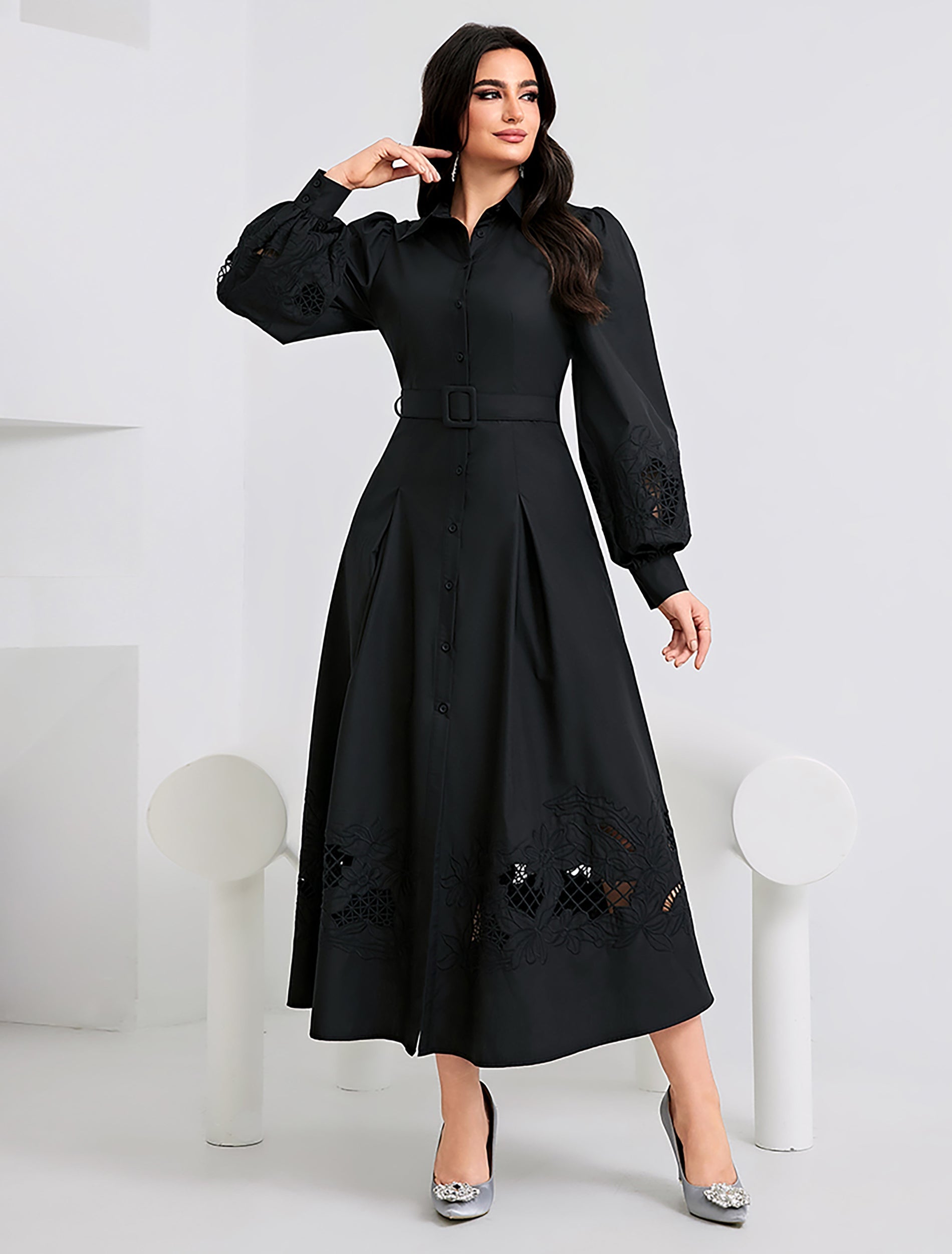 فستان سلوي اسود