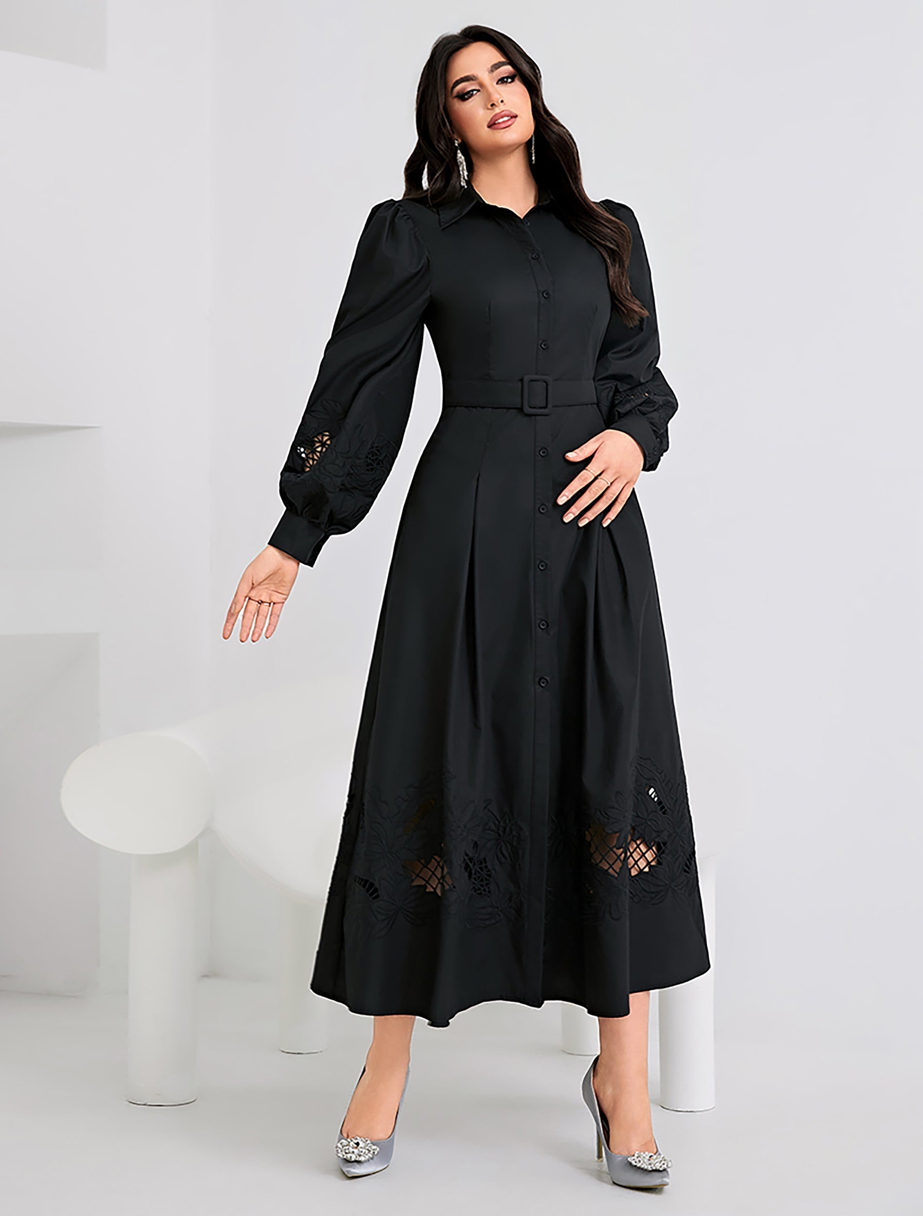 فستان سلوي اسود