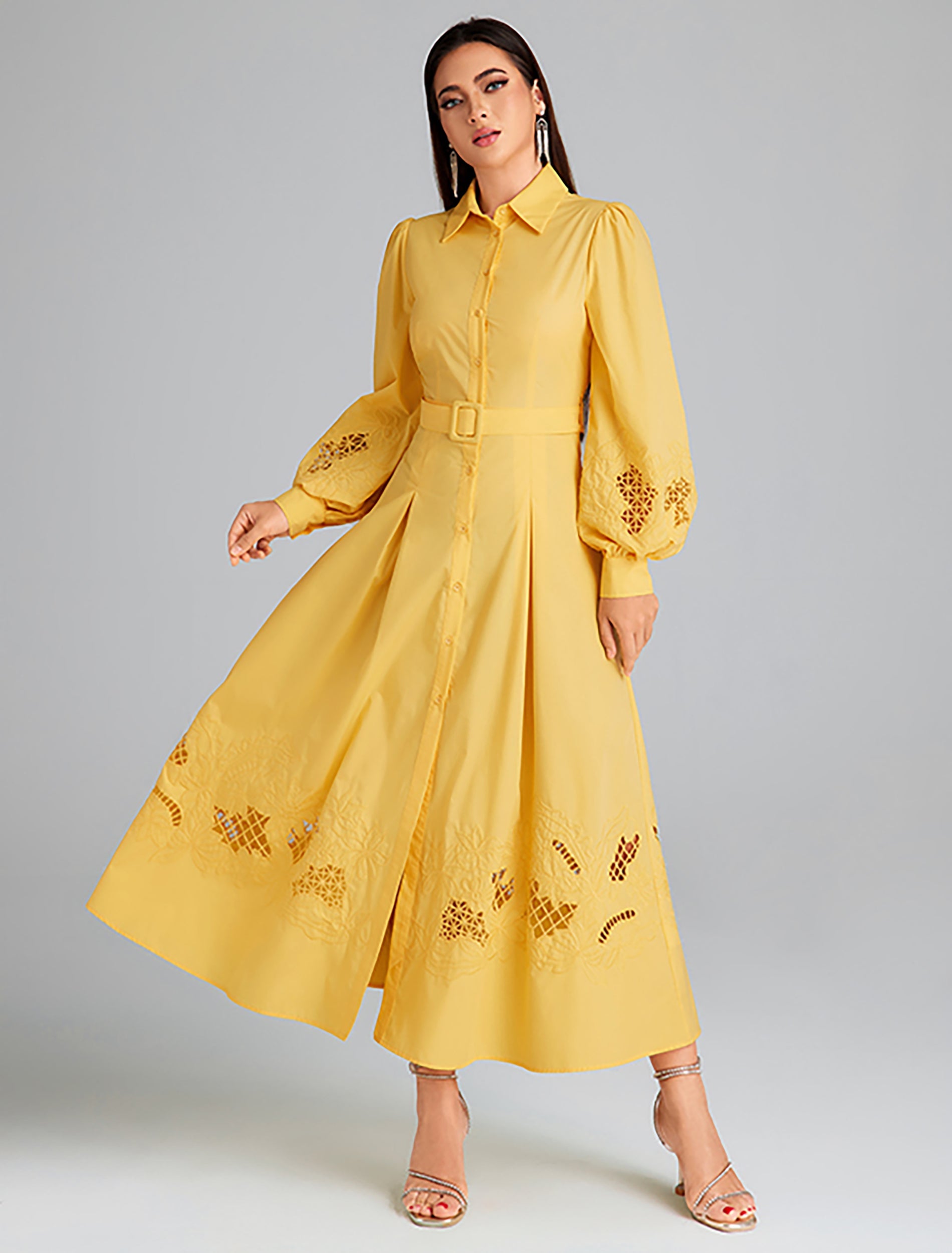 فستان سلوي اصفر