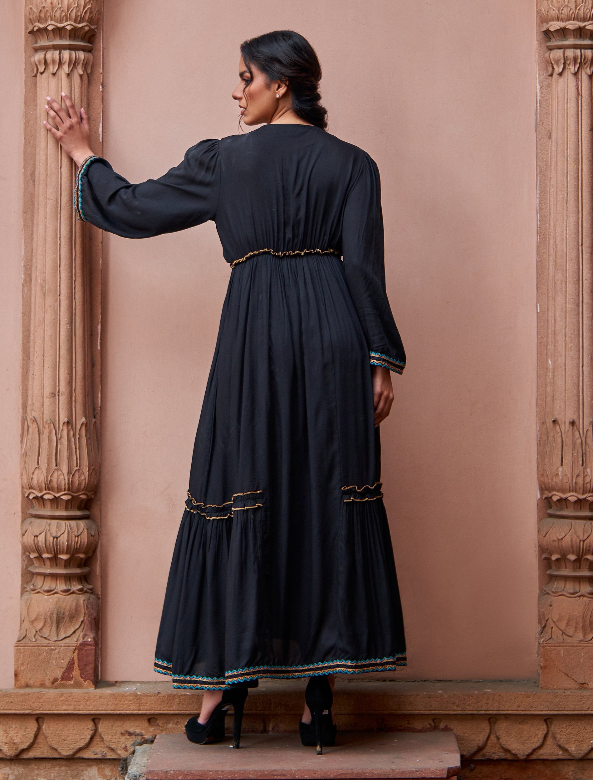 فستان ميرال عنابي