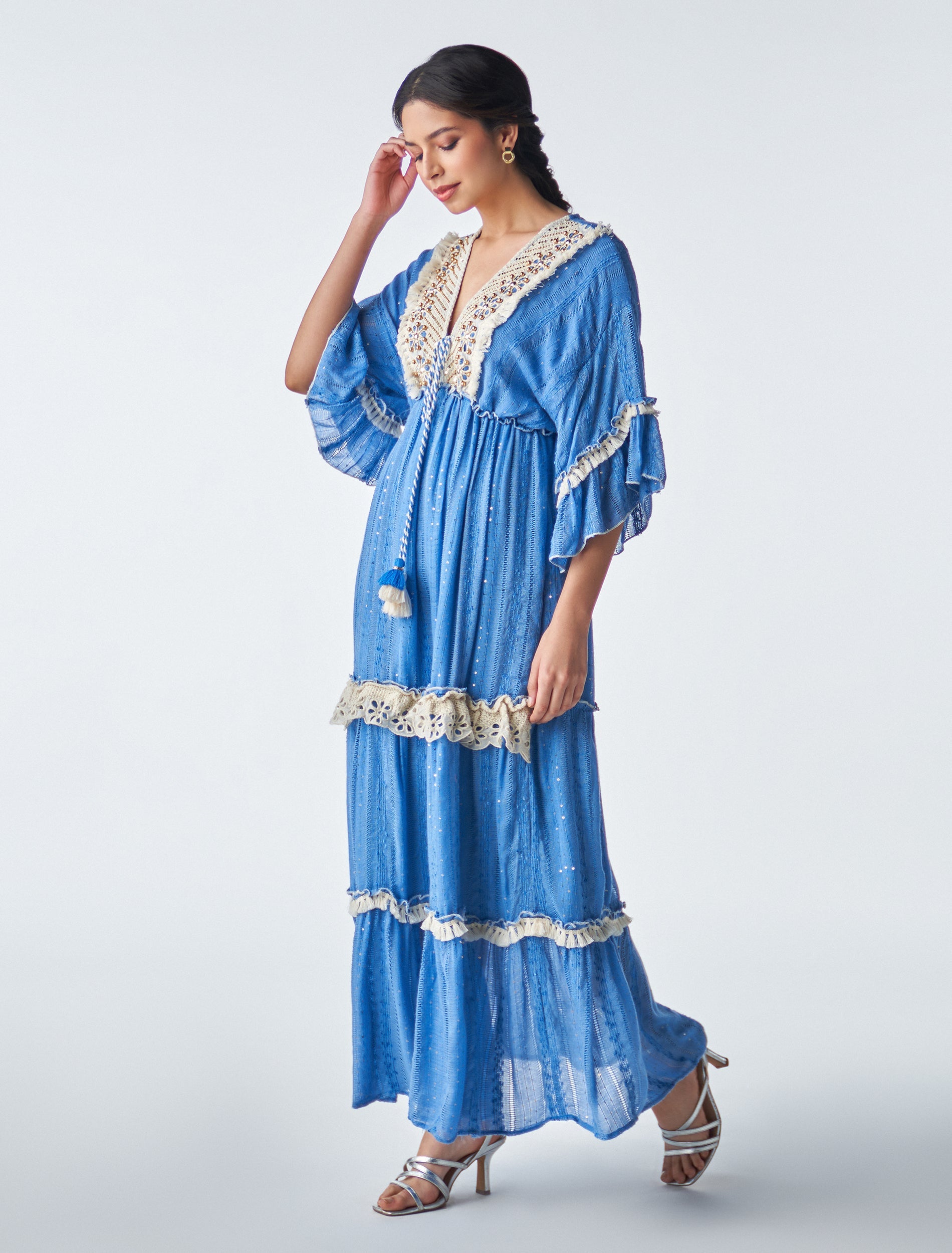 فستان جرس فيروزي