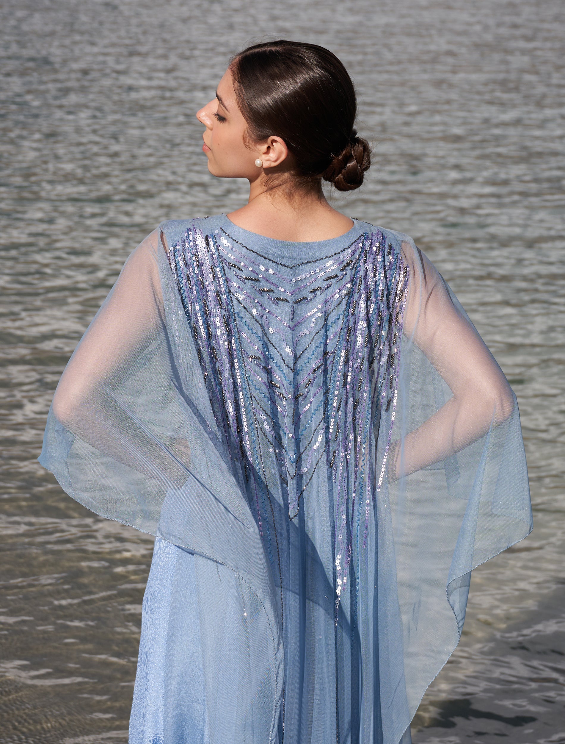 Shalky | Long Dress with Stunning Hand Embroidery for Evenings