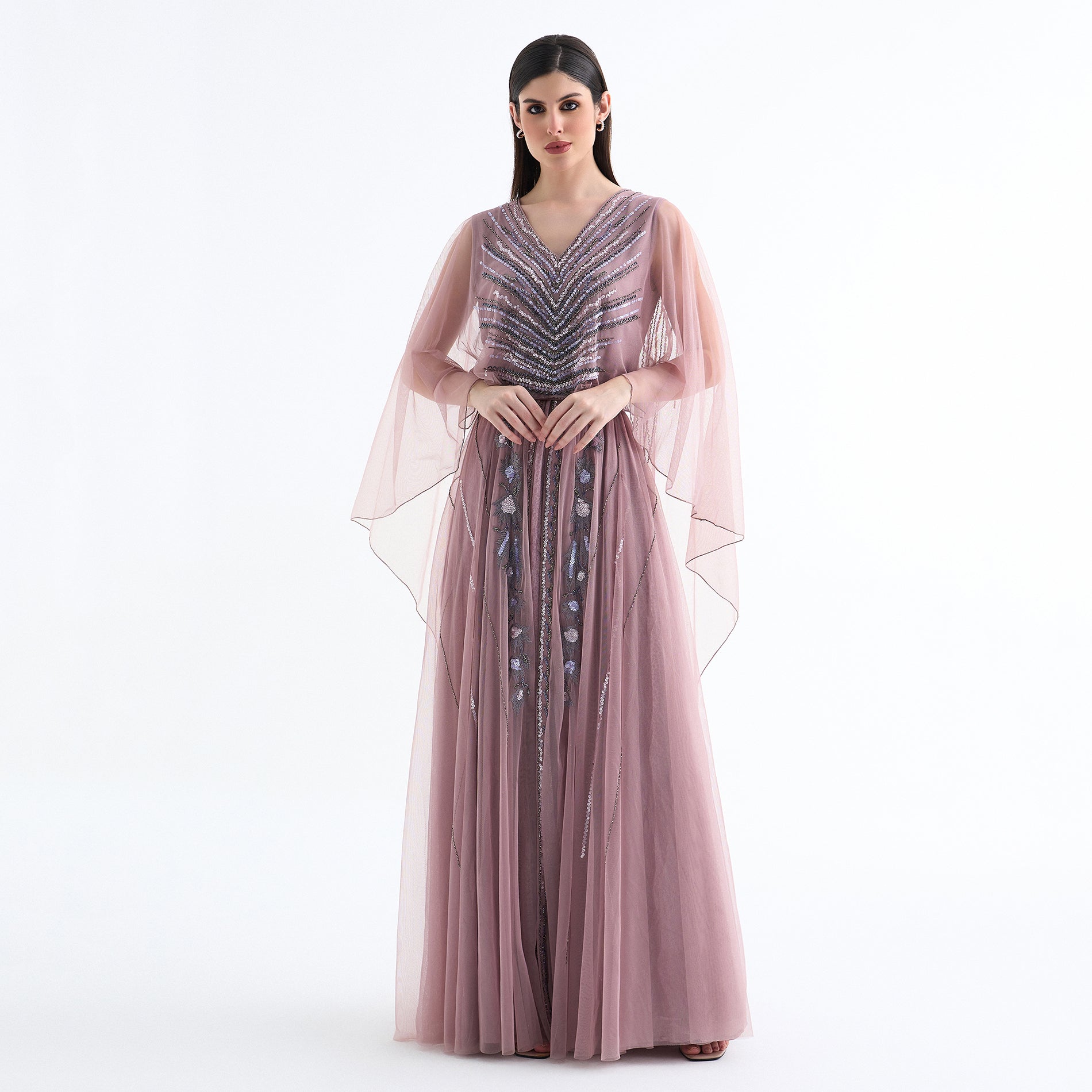 Shalky | Long Dress with Stunning Hand Embroidery for Evenings