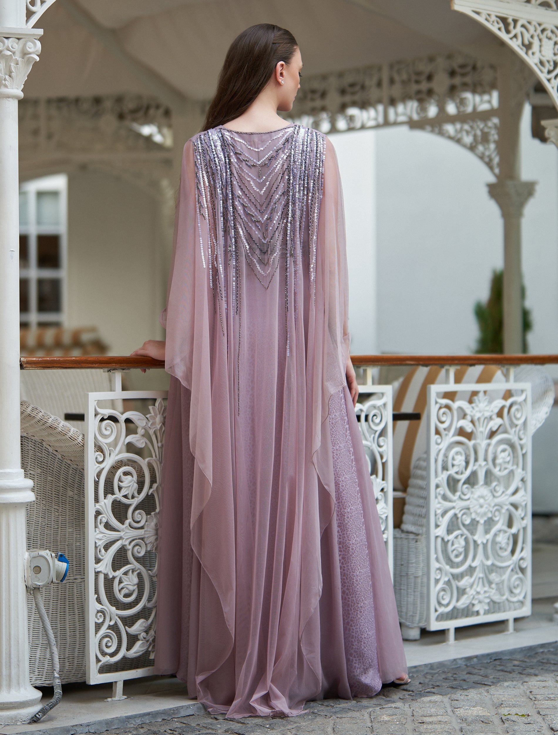 Shalky | Long Dress with Stunning Hand Embroidery for Evenings