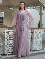 Shalky | Long Dress with Stunning Hand Embroidery for Evenings