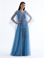 Shalky | Long Dress with Stunning Hand Embroidery for Evenings