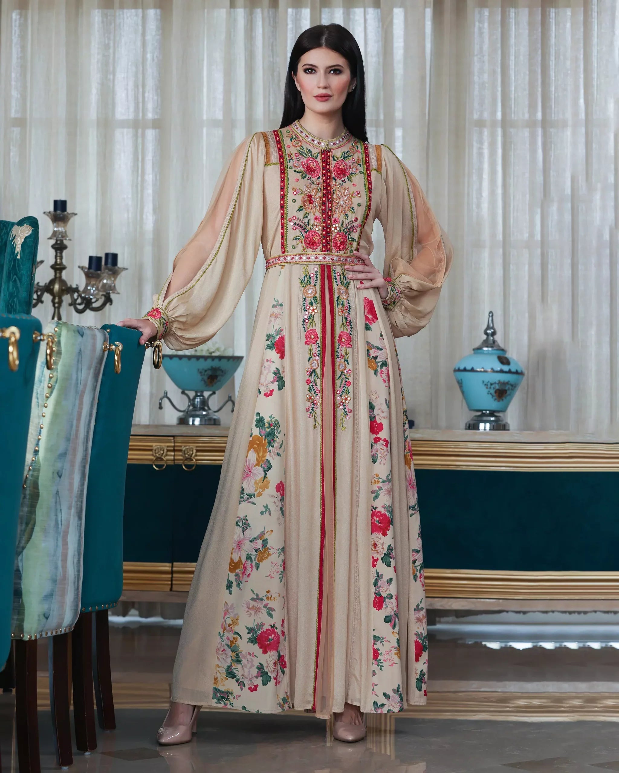 Shalky | Royal Floral Harmony Dress