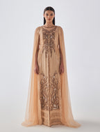 Shalky | Canel Dress-Beige Evening Dress
