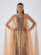 Shalky | Canel Dress-Beige Evening Dress