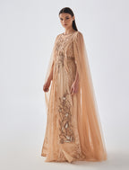 Shalky | Canel Dress-Beige Evening Dress