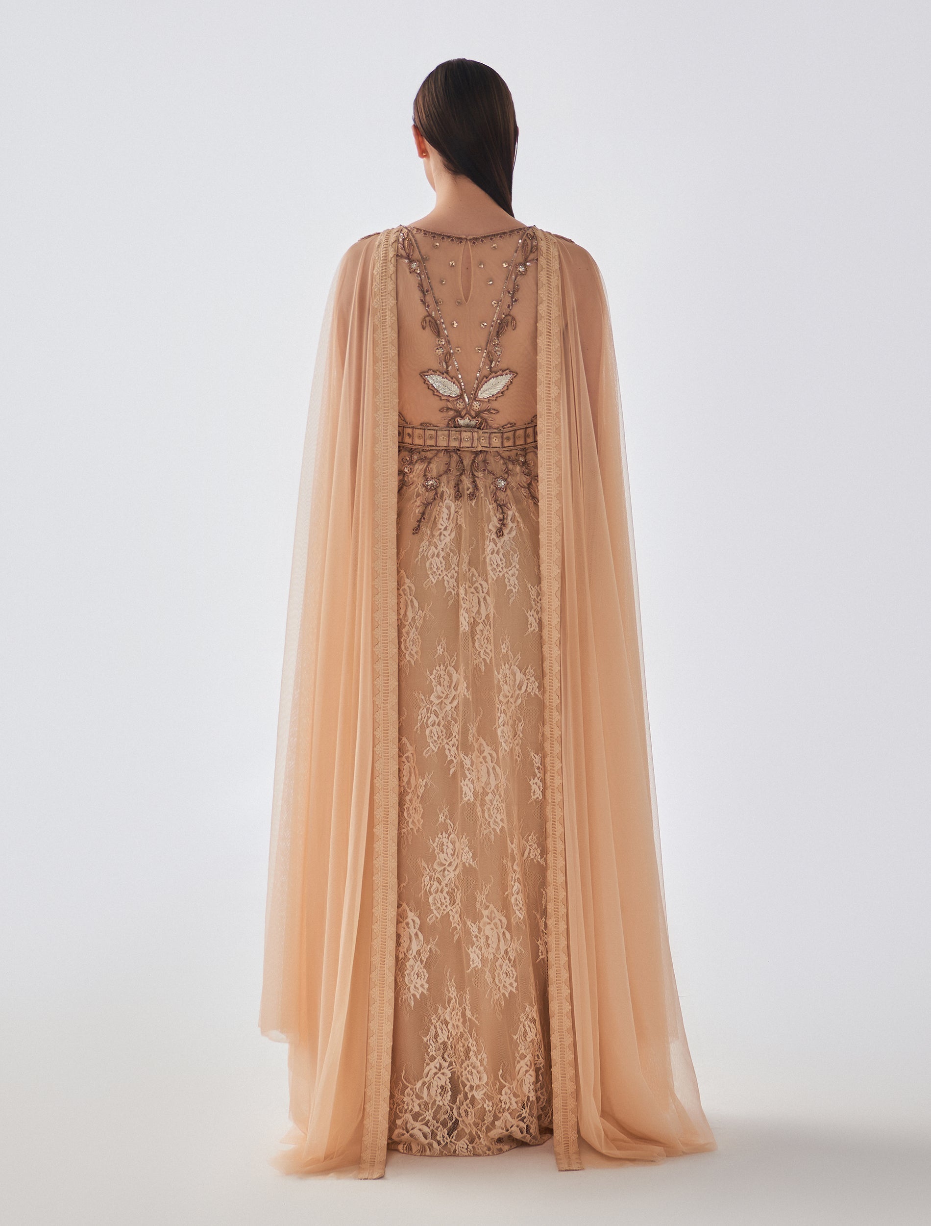 Shalky | Canel Dress-Beige Evening Dress