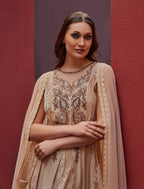 Shalky | Canel Dress-Beige Evening Dress