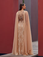 Shalky | Canel Dress-Beige Evening Dress