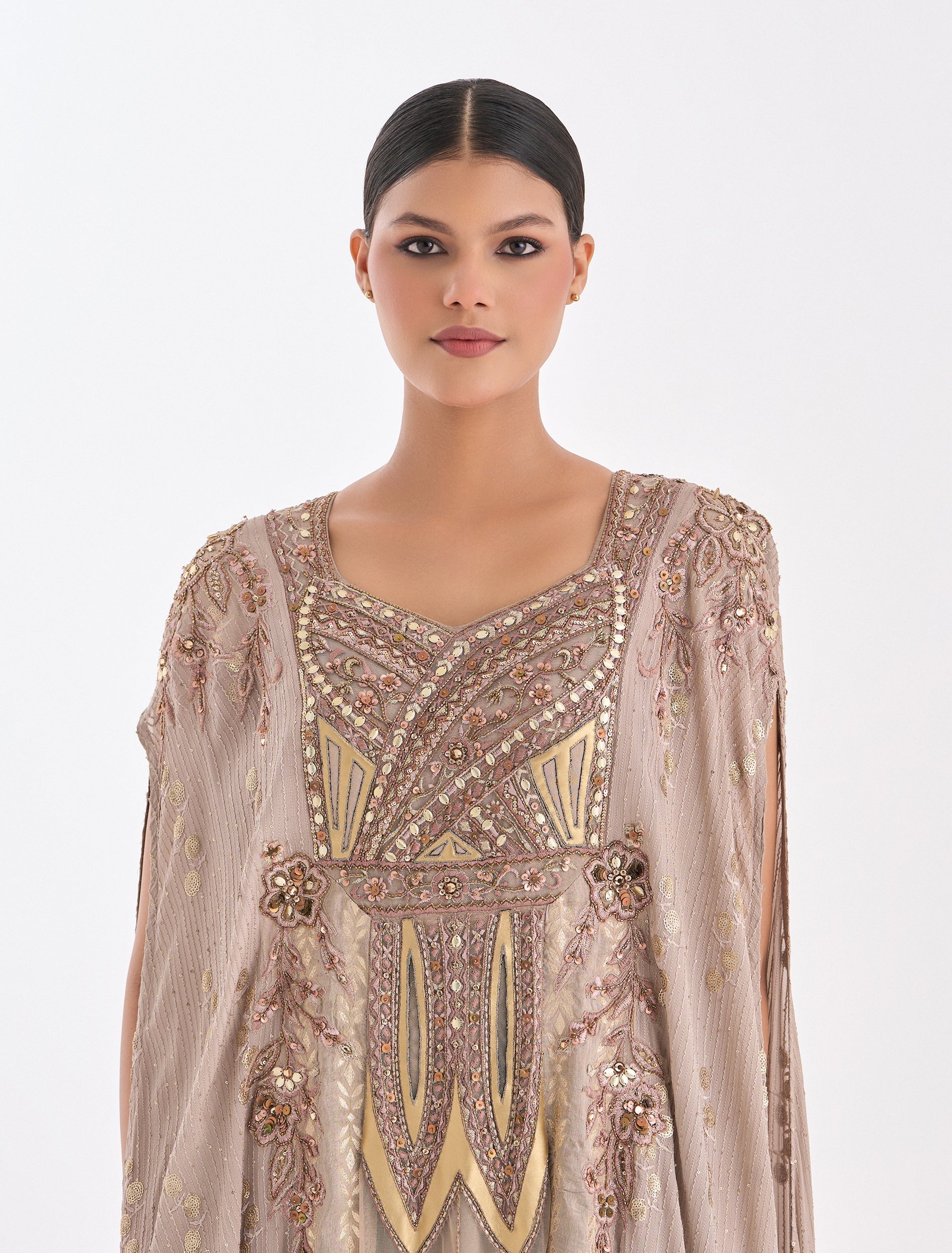 Shalky | Dark Beige Evening Dress