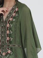 Shalky | Bella Dress-Olive Green Evening Gown