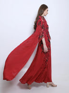 Shalky | Evening Dress with Elegant Long Tulle Cape