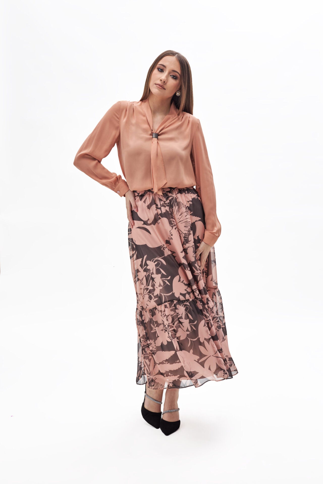 23029 top &#038; 23040 skirt orange (6)