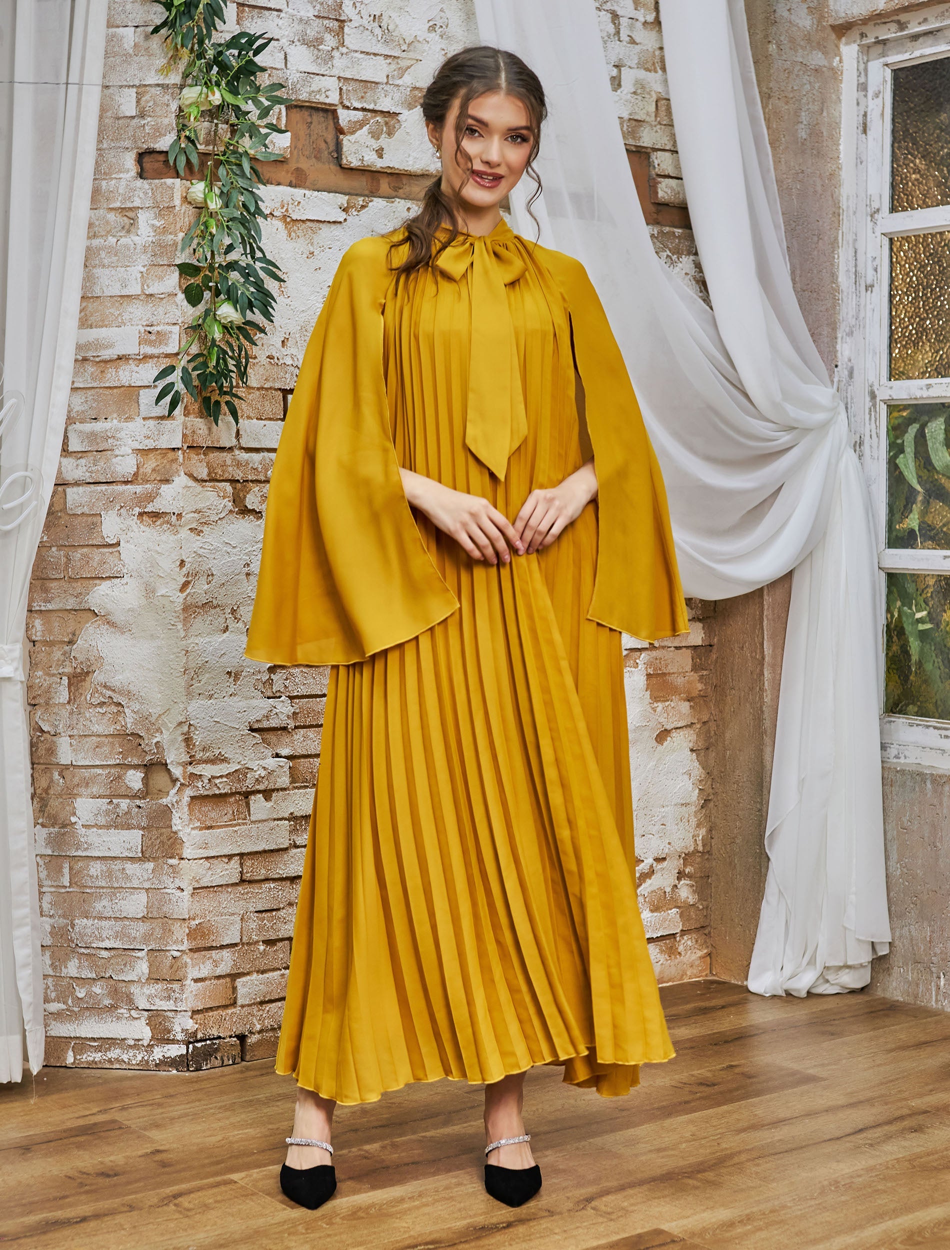 فستان روزان اصفر