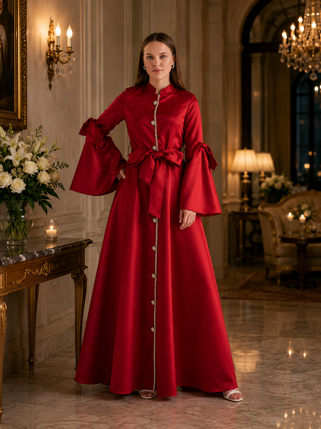 Faiqa Dress – Red
