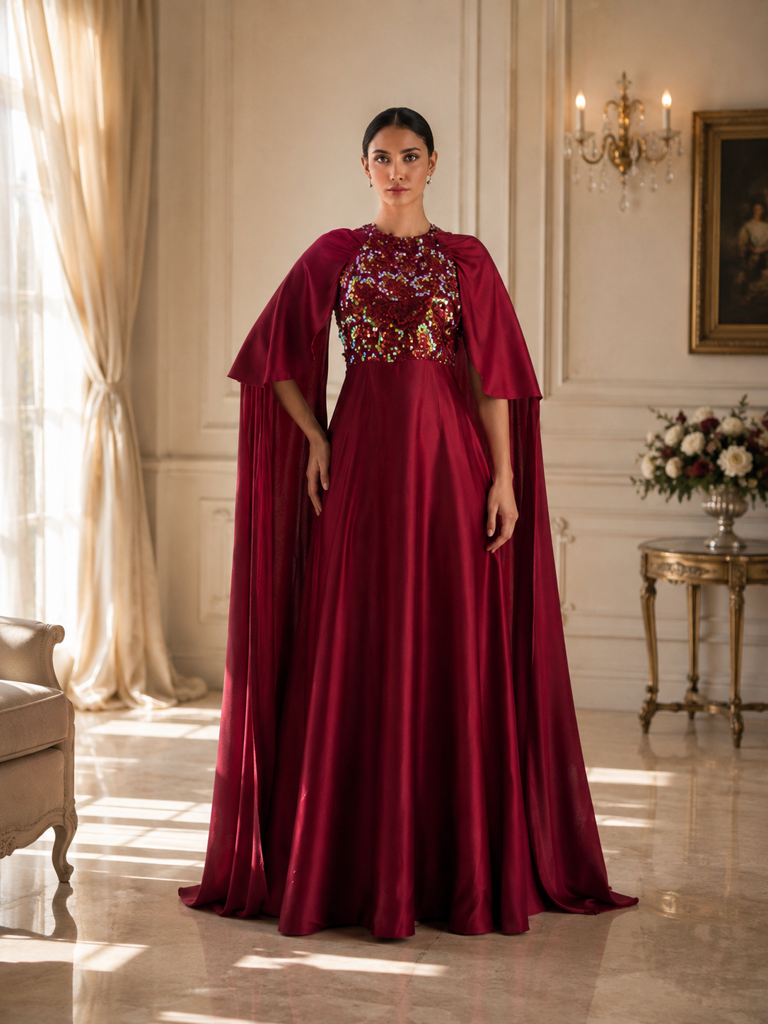 Emily Dress – Burgundy
