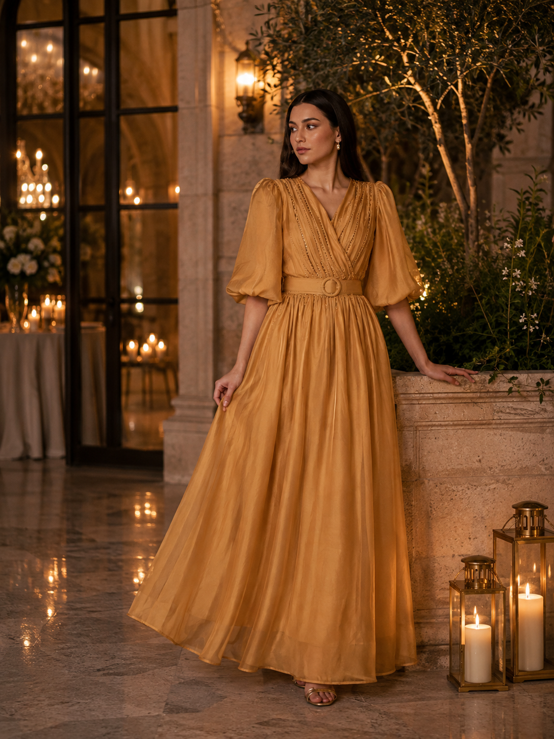 Ambra Dress – Honey Gold