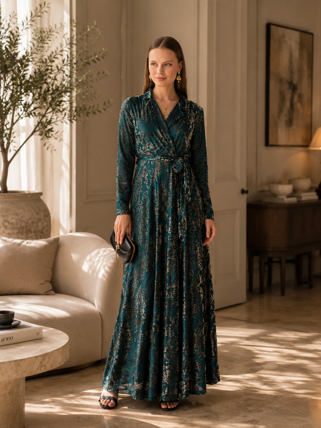 Novellar Dress – Olive Green