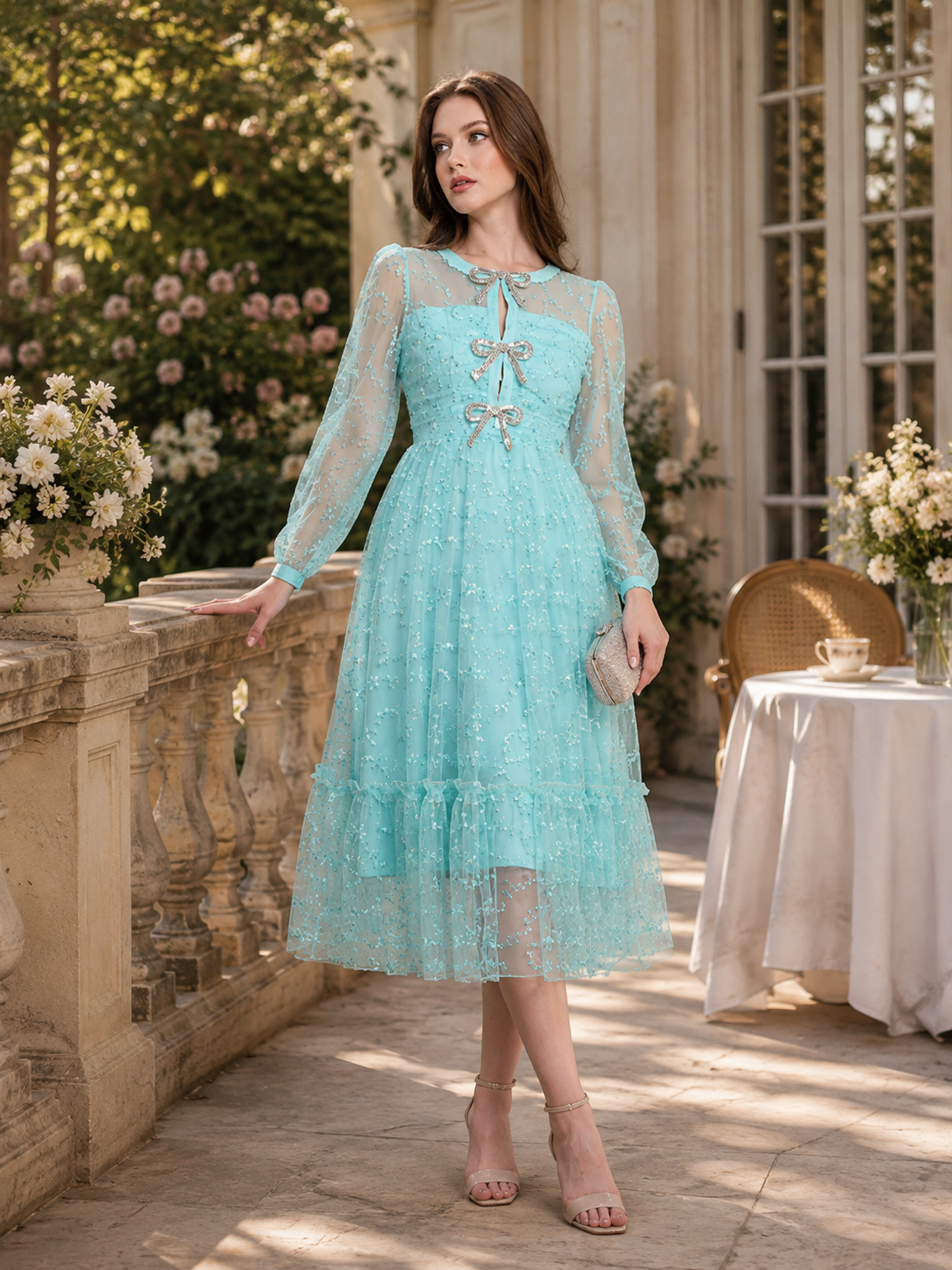 Leonie Dress – Turquoise Blue