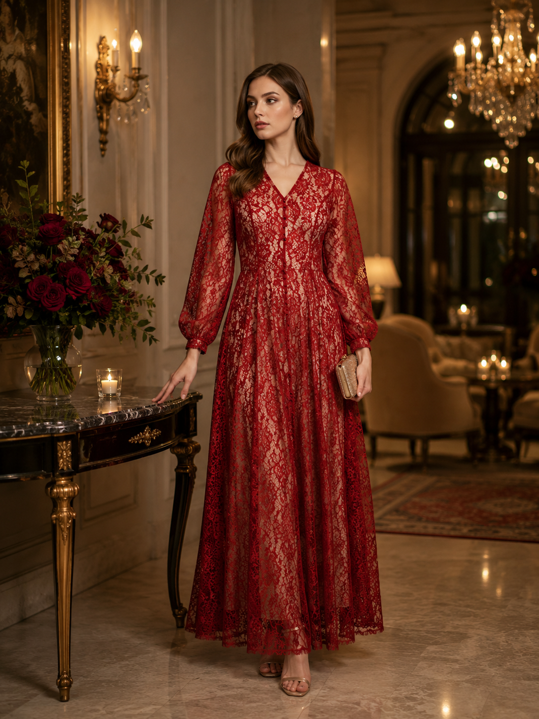Aurela Dress – Red