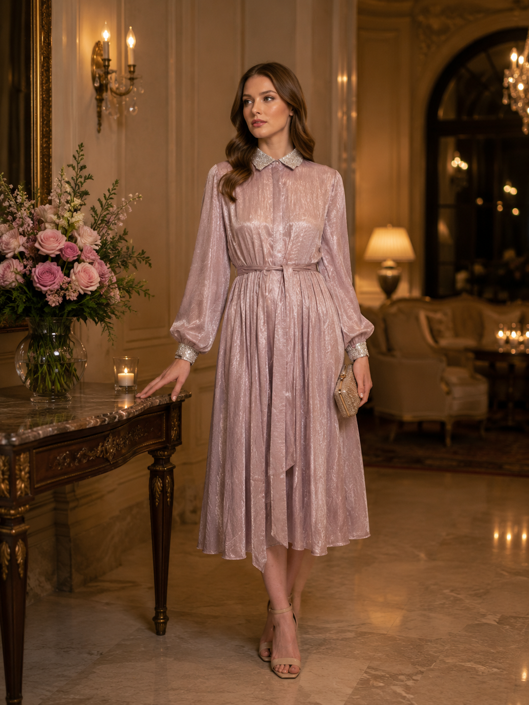 Laysa Dress – Dusty Pink