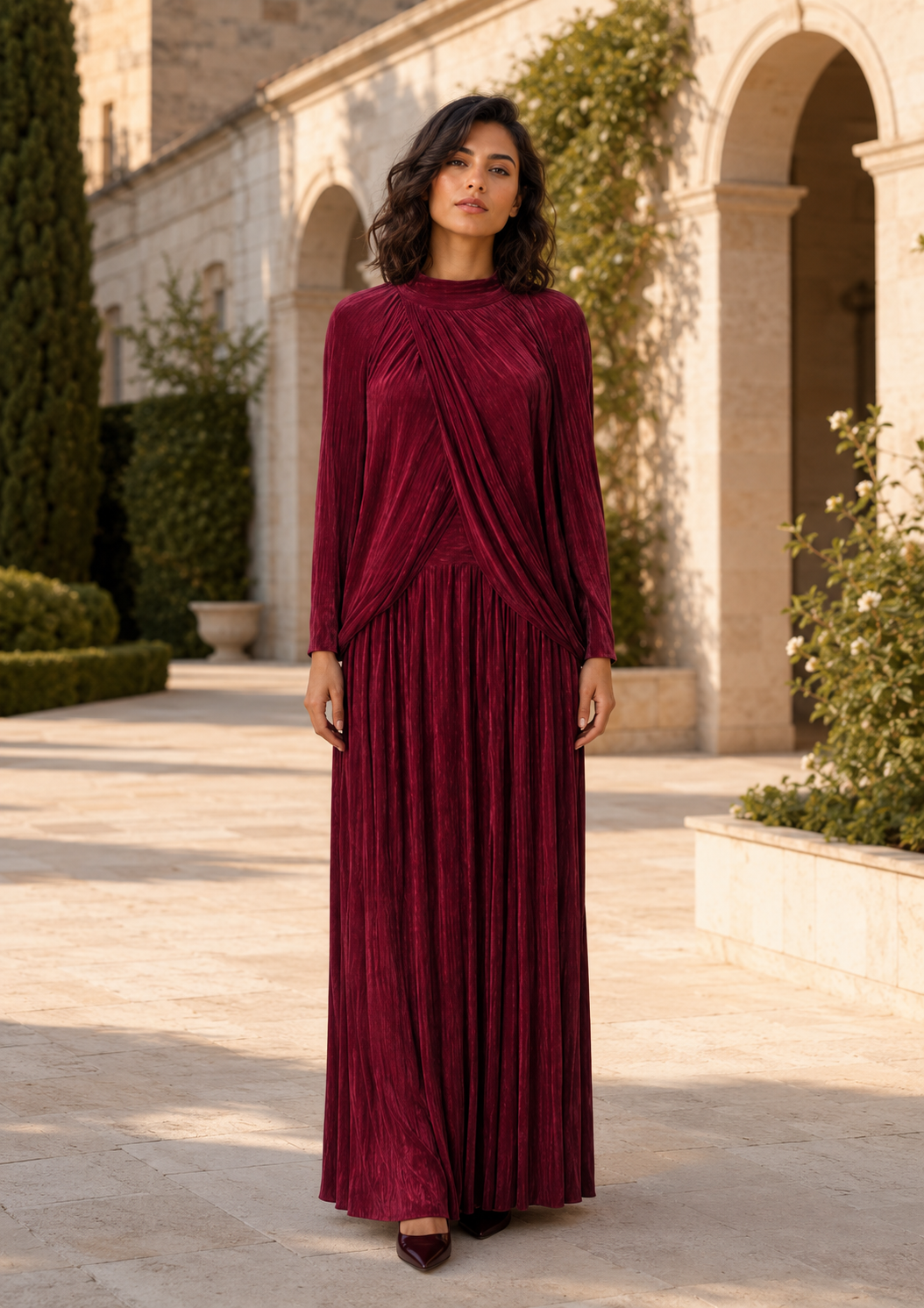 Serafina Dress - Burgundy