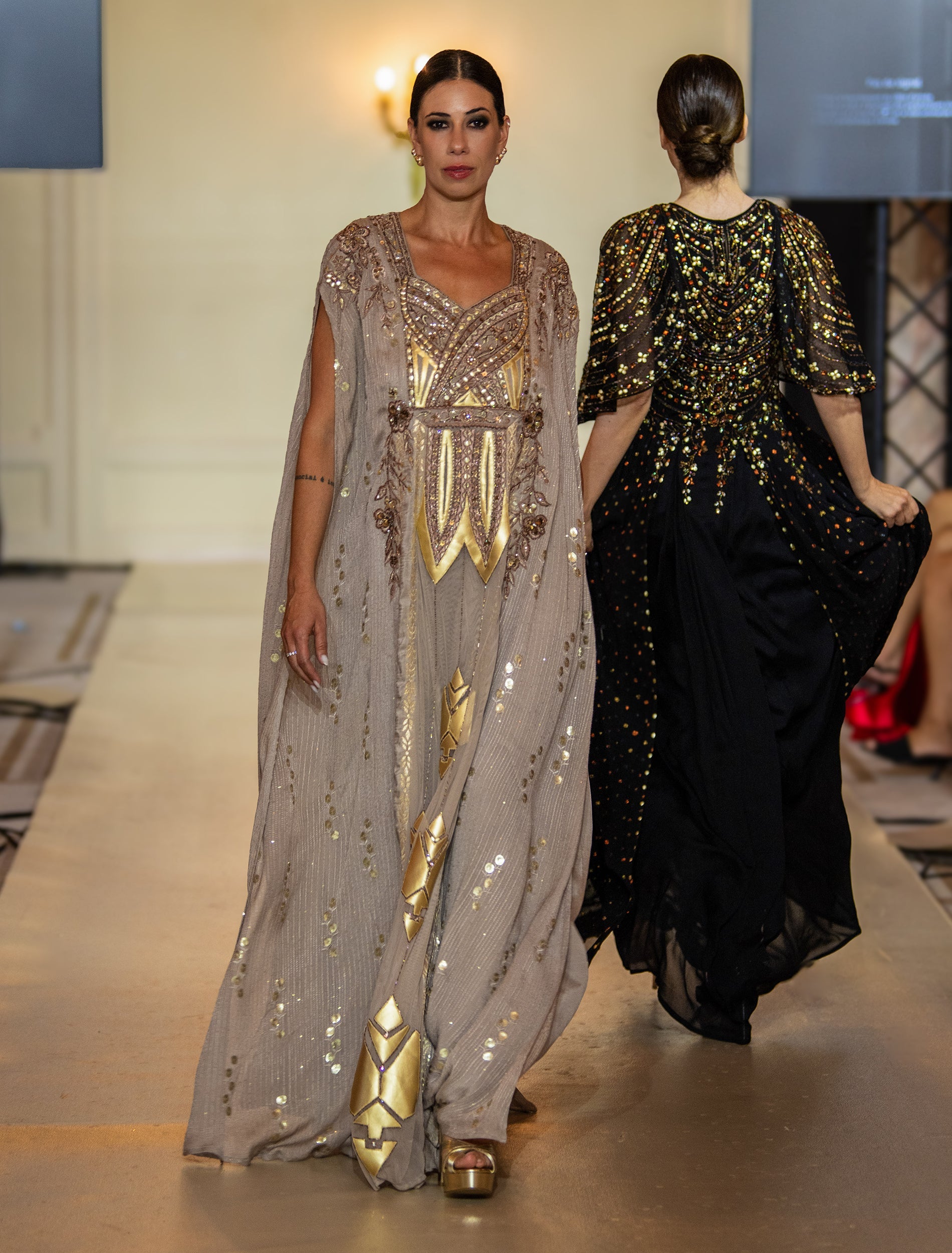 Shalky | Dark Beige Evening Dress